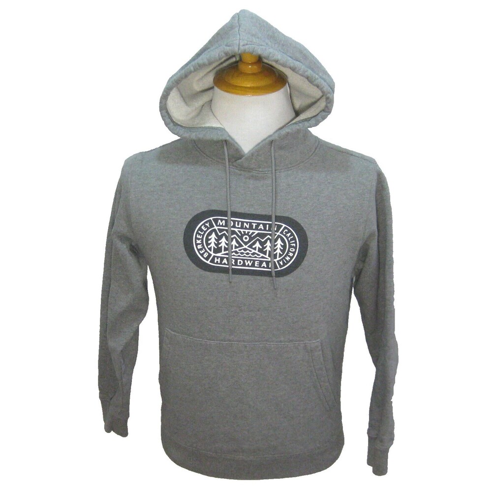 MOUNTAIN HARDWEAR Men's (Size Small) Gray Hoodie Logo Hooded Sweatshirt Cotton